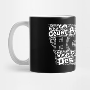 Iowa Cities | IA State Souvenir & Gift Idea Mug